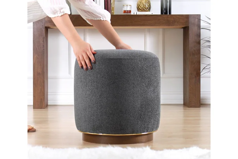 Galena Sittpuff 42 cm - Grå - Möbler - Vardagsrum - Stolar & sittmöbler - Sittpuff