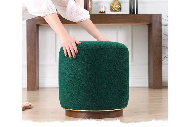 Galena Sittpuff 42 cm - Mörkgrön - Möbler - Vardagsrum - Stolar & sittmöbler - Sittpuff