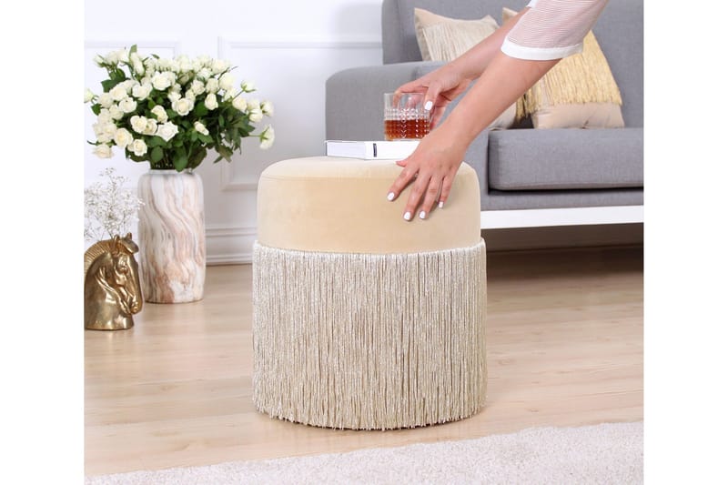 Glassboro Sittpuff 40 cm - Beige - Möbler - Vardagsrum - Stolar & sittmöbler - Sittpuff