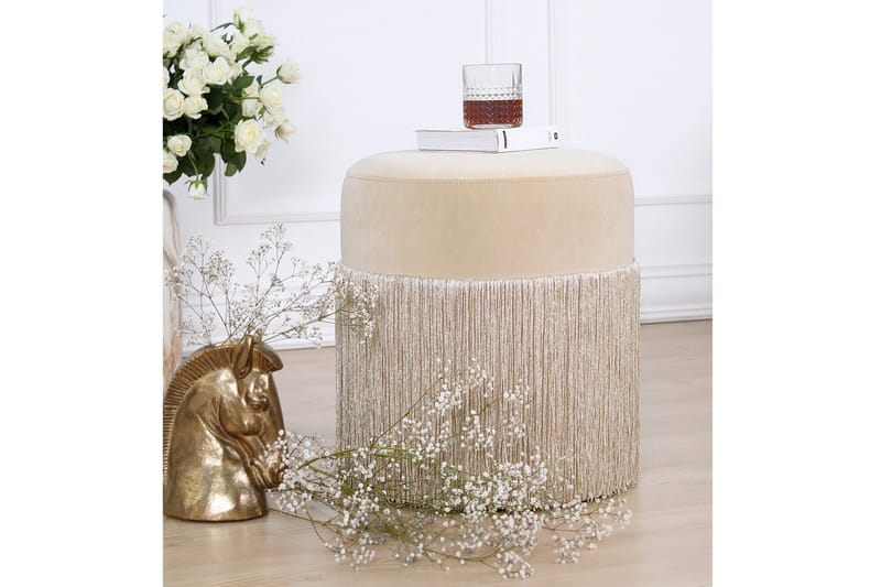 Glassboro Sittpuff 40 cm - Beige - Möbler - Vardagsrum - Stolar & sittmöbler - Sittpuff