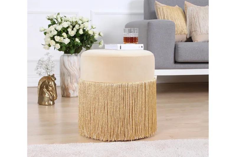 Glassboro Sittpuff 40 cm - Guld - Möbler - Vardagsrum - Stolar & sittmöbler - Sittpuff