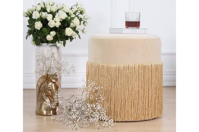 Glassboro Sittpuff 40 cm - Guld - Möbler - Vardagsrum - Stolar & sittmöbler - Sittpuff