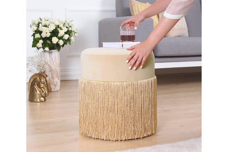Glassboro Sittpuff 40 cm - Guld - Möbler - Vardagsrum - Stolar & sittmöbler - Sittpuff