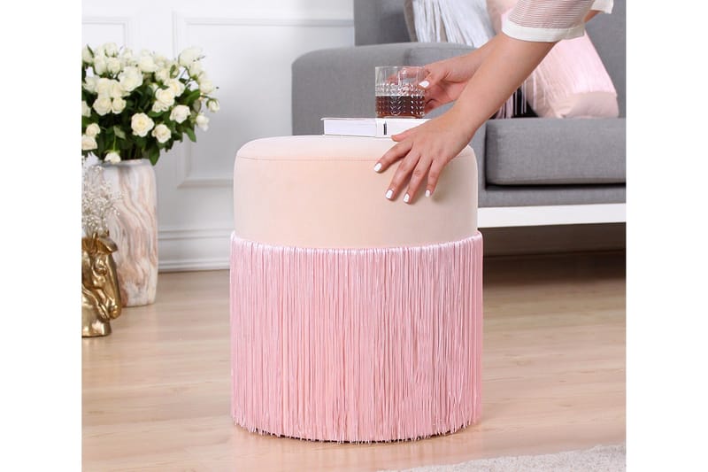 Glassboro Sittpuff 40 cm - Rosa - Möbler - Vardagsrum - Stolar & sittmöbler - Sittpuff
