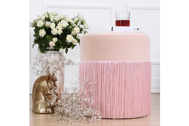 Glassboro Sittpuff 40 cm - Rosa - Möbler - Vardagsrum - Stolar & sittmöbler - Sittpuff