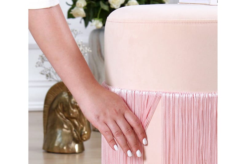 Glassboro Sittpuff 40 cm - Rosa - Möbler - Vardagsrum - Stolar & sittmöbler - Sittpuff