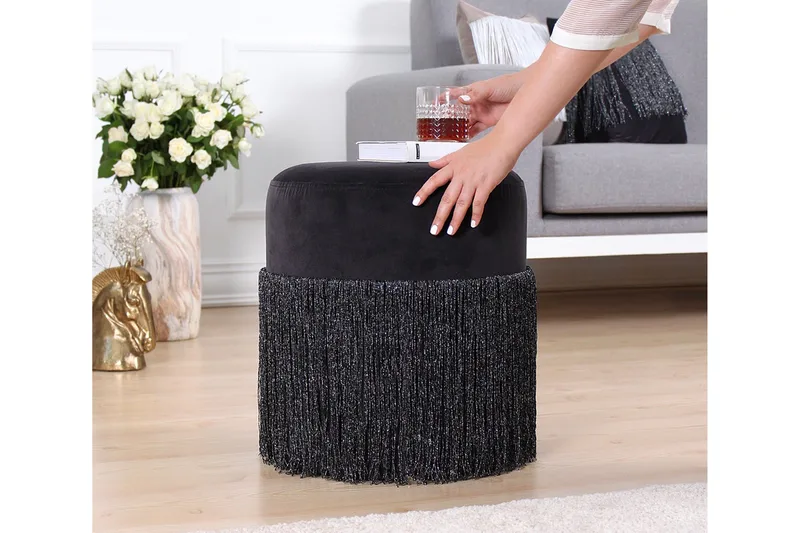 Glassboro Sittpuff 40 cm - Svart - Möbler - Vardagsrum - Stolar & sittmöbler - Sittpuff