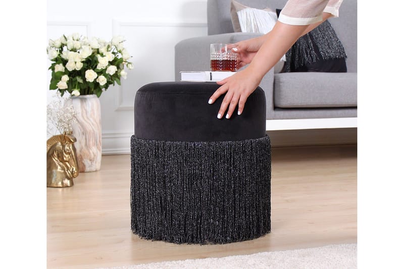 Glassboro Sittpuff 40 cm - Svart - Möbler - Vardagsrum - Stolar & sittmöbler - Sittpuff