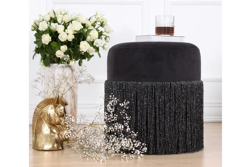 Glassboro Sittpuff 40 cm - Svart - Möbler - Vardagsrum - Stolar & sittmöbler - Sittpuff