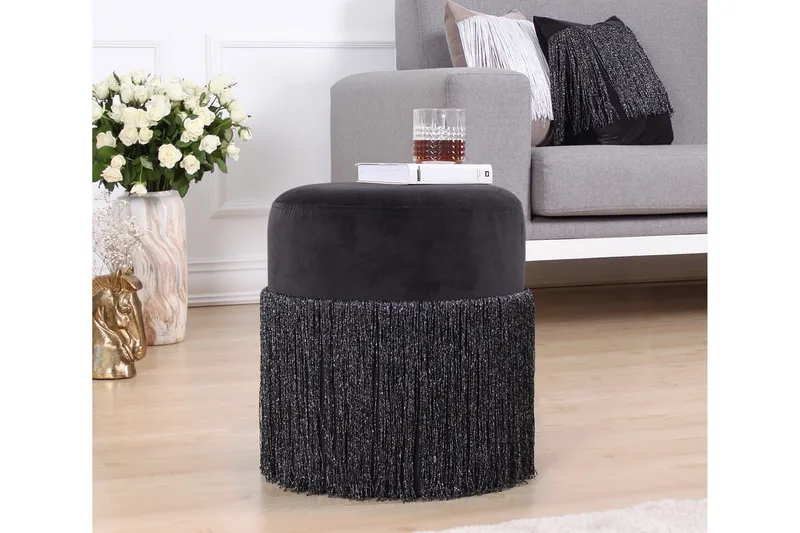 Glassboro Sittpuff 40 cm - Svart - Möbler - Vardagsrum - Stolar & sittmöbler - Sittpuff