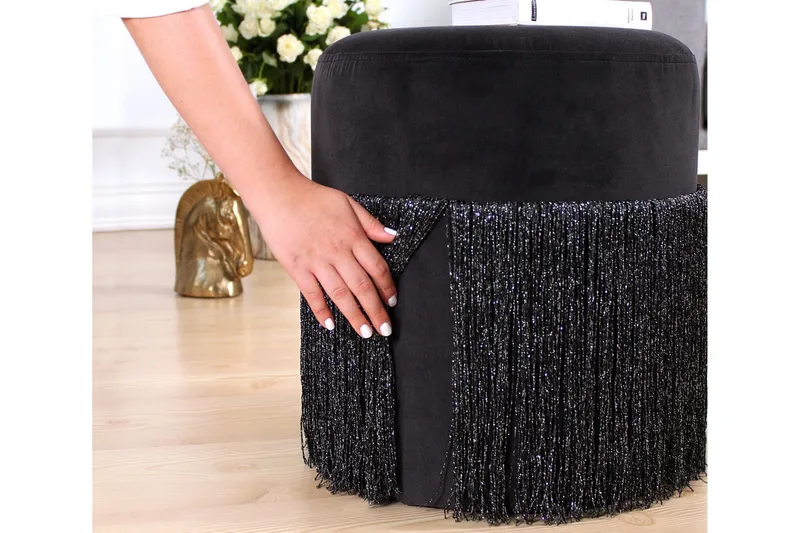 Glassboro Sittpuff 40 cm - Svart - Möbler - Vardagsrum - Stolar & sittmöbler - Sittpuff