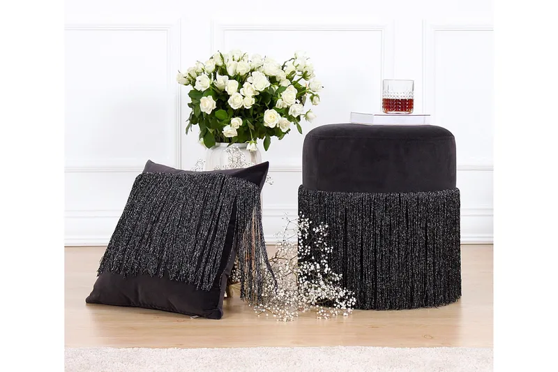 Glassboro Sittpuff 40 cm - Svart - Möbler - Vardagsrum - Stolar & sittmöbler - Sittpuff