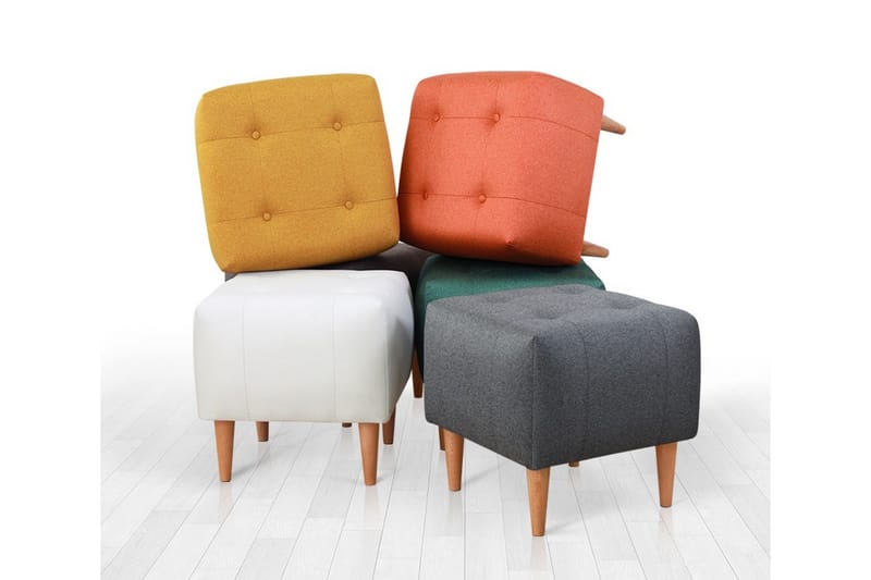 Grants Sittpuff 43 cm - Beige - Möbler - Vardagsrum - Stolar & sittmöbler - Sittpuff