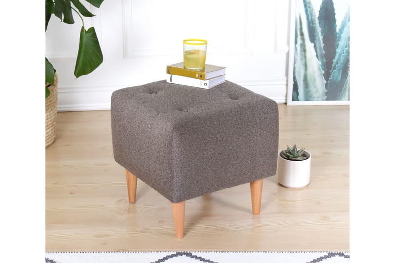 Grants Sittpuff 43 cm - Brun - Möbler - Vardagsrum - Stolar & sittmöbler - Sittpuff
