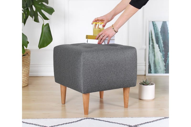 Grants Sittpuff 43 cm - Grå - Möbler - Vardagsrum - Stolar & sittmöbler - Sittpuff