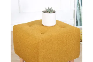 Grants Sittpuff 43 cm - Gul - Möbler - Vardagsrum - Stolar & sittmöbler - Sittpuff