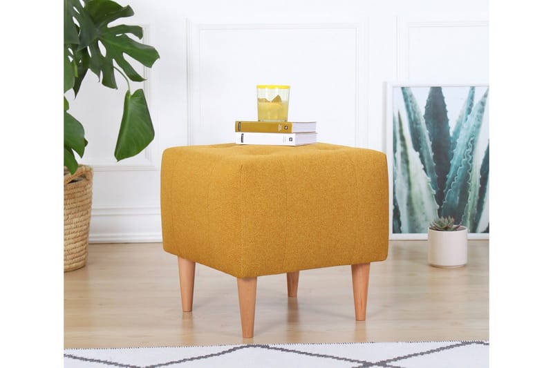 Grants Sittpuff 43 cm - Gul - Möbler - Vardagsrum - Stolar & sittmöbler - Sittpuff
