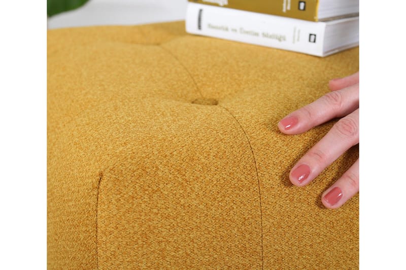 Grants Sittpuff 43 cm - Gul - Möbler - Vardagsrum - Stolar & sittmöbler - Sittpuff