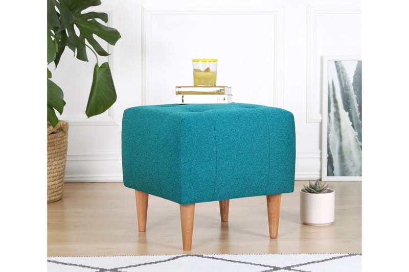 Grants Sittpuff 43 cm - Turkos - Möbler - Vardagsrum - Stolar & sittmöbler - Sittpuff