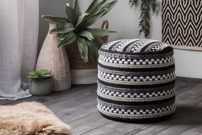 Guntur Sittpuff 41 cm - Vit - Möbler - Vardagsrum - Stolar & sittmöbler - Sittpuff