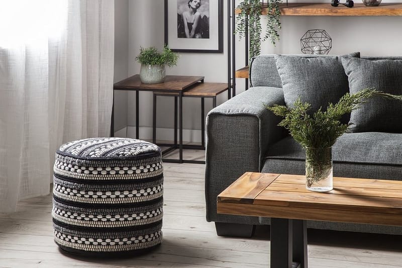 Guntur Sittpuff 41 cm - Vit - Möbler - Vardagsrum - Stolar & sittmöbler - Sittpuff