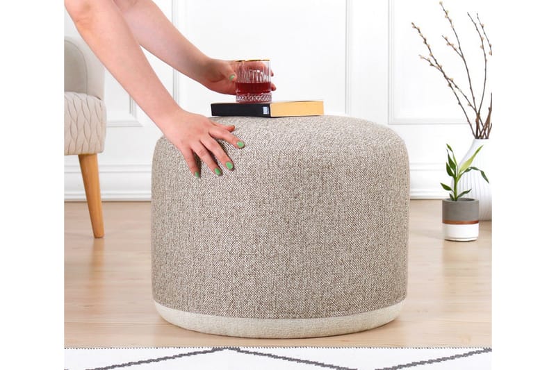 Harrodsburg Sittpuff 51 cm - Beige - Möbler - Vardagsrum - Stolar & sittmöbler - Sittpuff