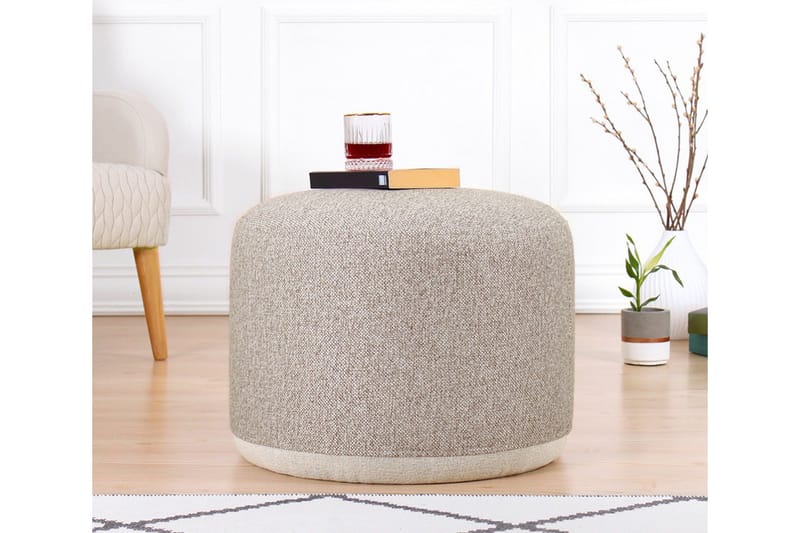 Harrodsburg Sittpuff 51 cm - Beige - Möbler - Vardagsrum - Stolar & sittmöbler - Sittpuff