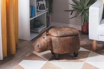 Hippo Sittpuff 32 cm - Brun - Möbler - Vardagsrum - Stolar & sittmöbler - Sittpuff
