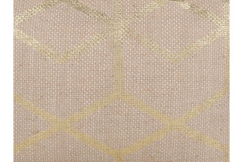 IMETAJA Sittpuff Beige/Guld - Möbler - Vardagsrum - Stolar & sittmöbler - Sittpuff