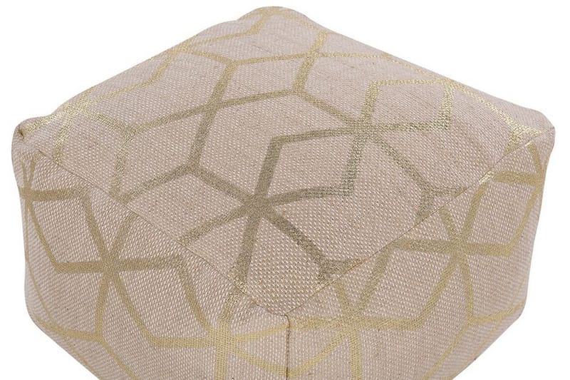 IMETAJA Sittpuff Beige/Guld - Möbler - Vardagsrum - Stolar & sittmöbler - Sittpuff