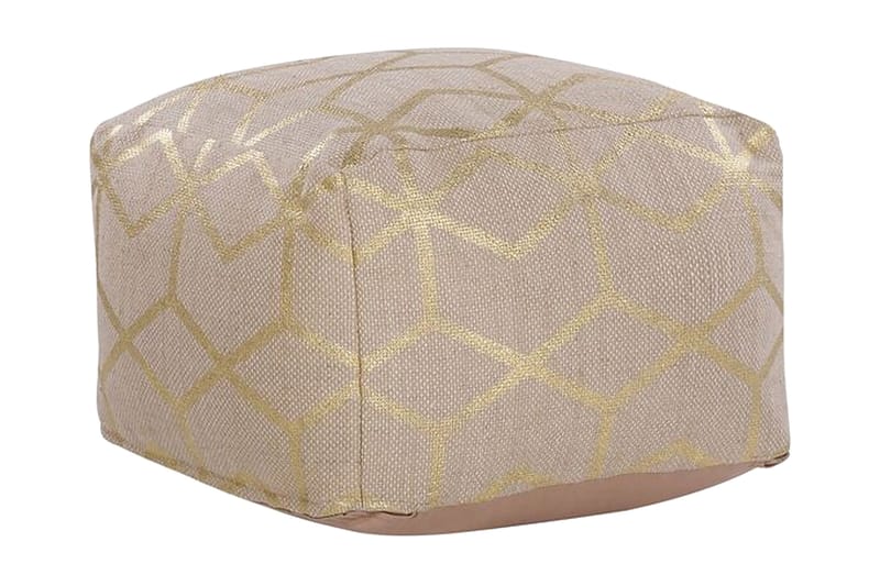 IMETAJA Sittpuff Beige/Guld - Möbler - Vardagsrum - Stolar & sittmöbler - Sittpuff