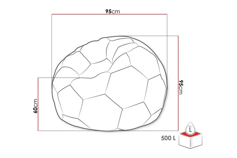 Kintore Sittpuff 95 cm - Vit - Möbler - Vardagsrum - Stolar & sittmöbler - Sittpuff