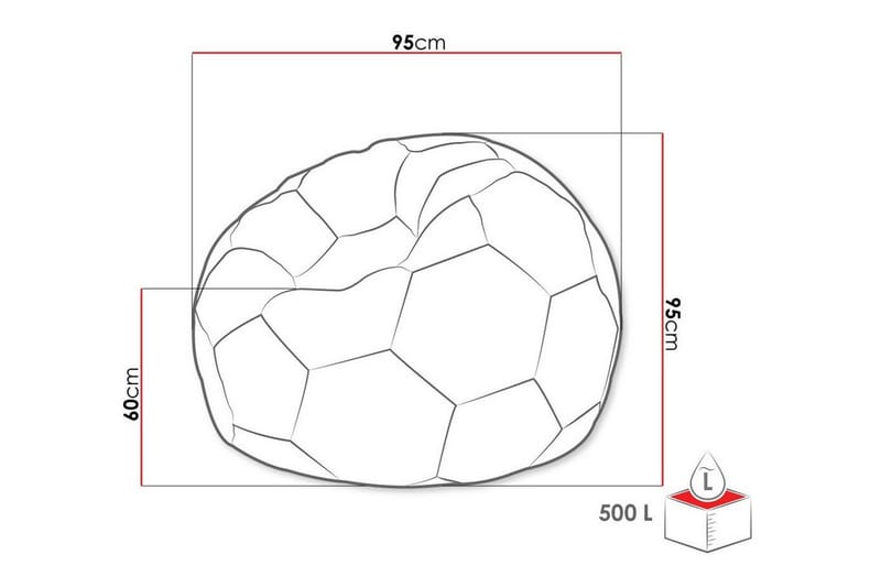 Kintore Sittpuff 95 cm - Vit - Möbler - Vardagsrum - Stolar & sittmöbler - Sittpuff