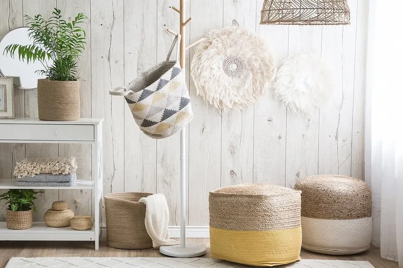 Kirama Sittpuff 44 cm - Beige - Möbler - Vardagsrum - Stolar & sittmöbler - Sittpuff