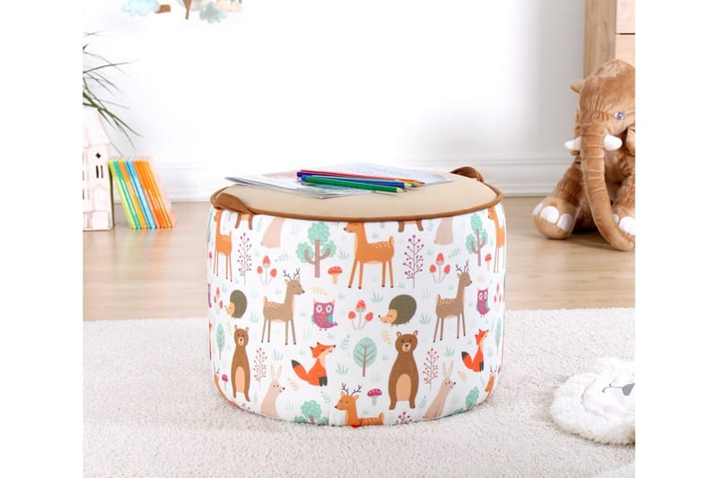 Lachine Barnsittpuff - Beige/Vit - Möbler - Vardagsrum - Stolar & sittmöbler - Sittpuff