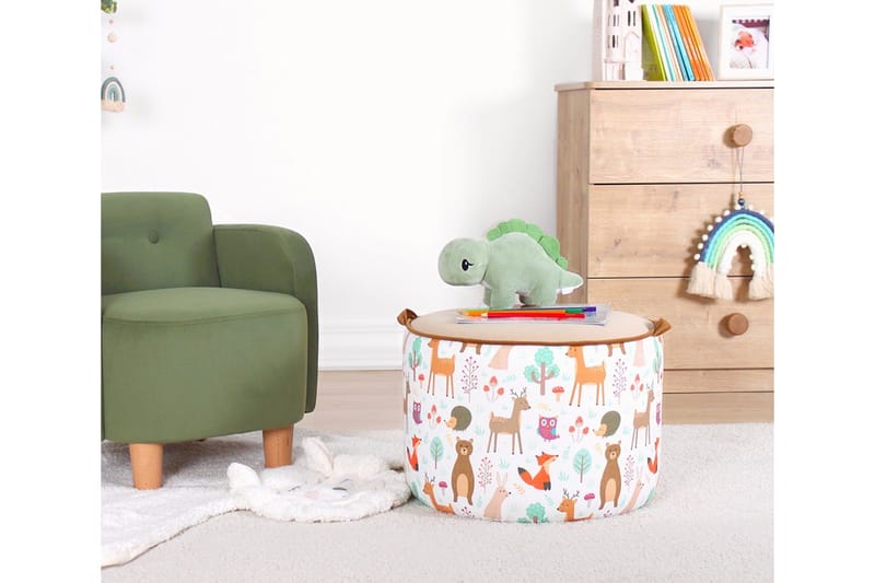 Lachine Barnsittpuff - Beige/Vit - Möbler - Vardagsrum - Stolar & sittmöbler - Sittpuff