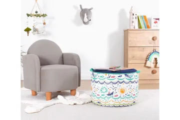 Lachine Barnsittpuff - Blå/Vit - Möbler - Vardagsrum - Stolar & sittmöbler - Sittpuff