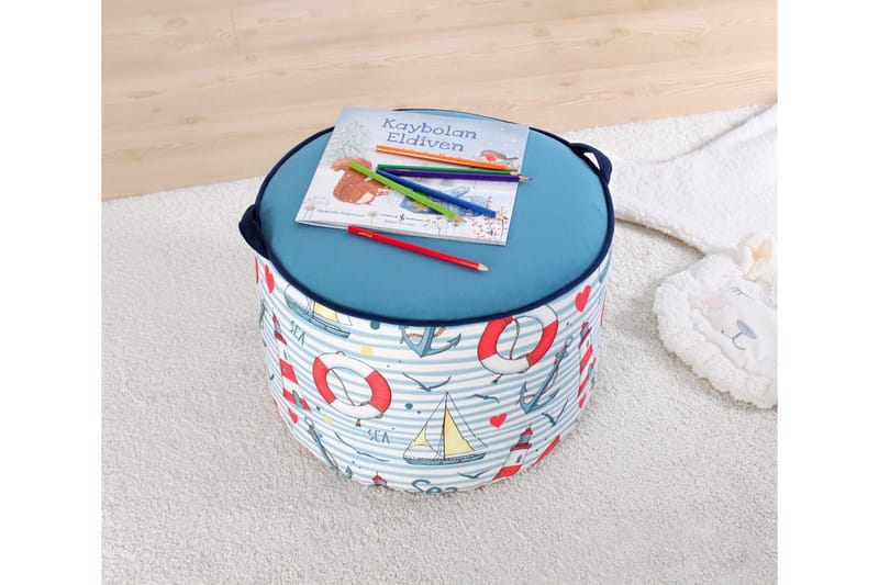 Lachine Barnsittpuff - Ljusblå/Vit - Möbler - Vardagsrum - Stolar & sittmöbler - Sittpuff