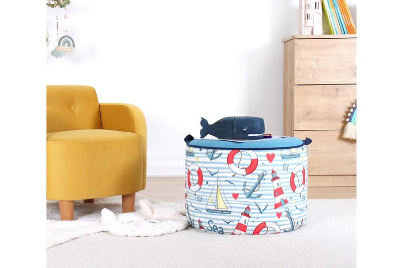 Lachine Barnsittpuff - Ljusblå/Vit - Möbler - Vardagsrum - Stolar & sittmöbler - Sittpuff