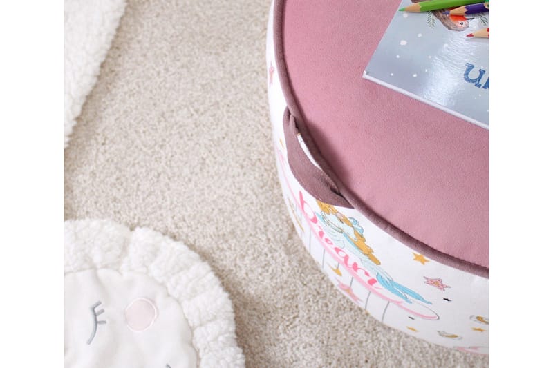 Lachine Barnsittpuff - Rosa/Vit - Möbler - Vardagsrum - Stolar & sittmöbler - Sittpuff