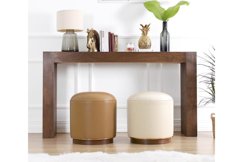 Lackawanna Sittpuff 42 cm - Beige - Möbler - Vardagsrum - Stolar & sittmöbler - Sittpuff