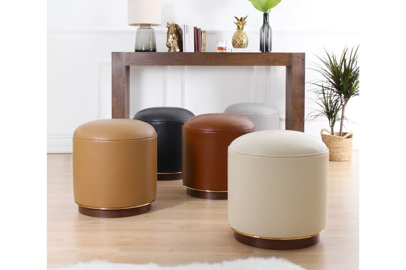 Lackawanna Sittpuff 42 cm - Beige - Möbler - Vardagsrum - Stolar & sittmöbler - Sittpuff