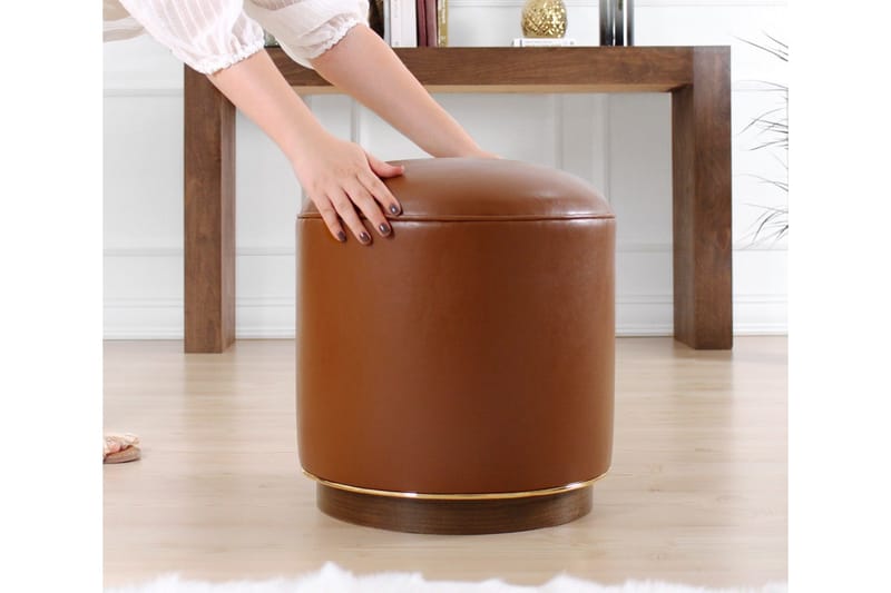 Lackawanna Sittpuff 42 cm - Brun - Möbler - Vardagsrum - Stolar & sittmöbler - Sittpuff