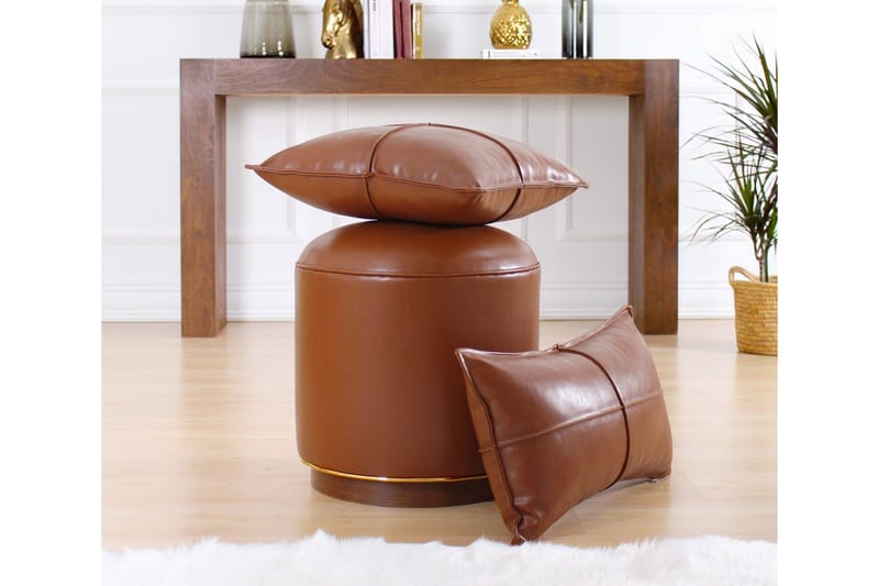 Lackawanna Sittpuff 42 cm - Brun - Möbler - Vardagsrum - Stolar & sittmöbler - Sittpuff