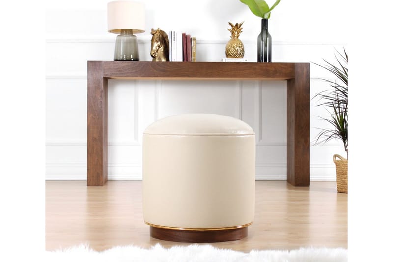 Lackawanna Sittpuff 42 cm - Ljusbeige - Möbler - Vardagsrum - Stolar & sittmöbler - Sittpuff