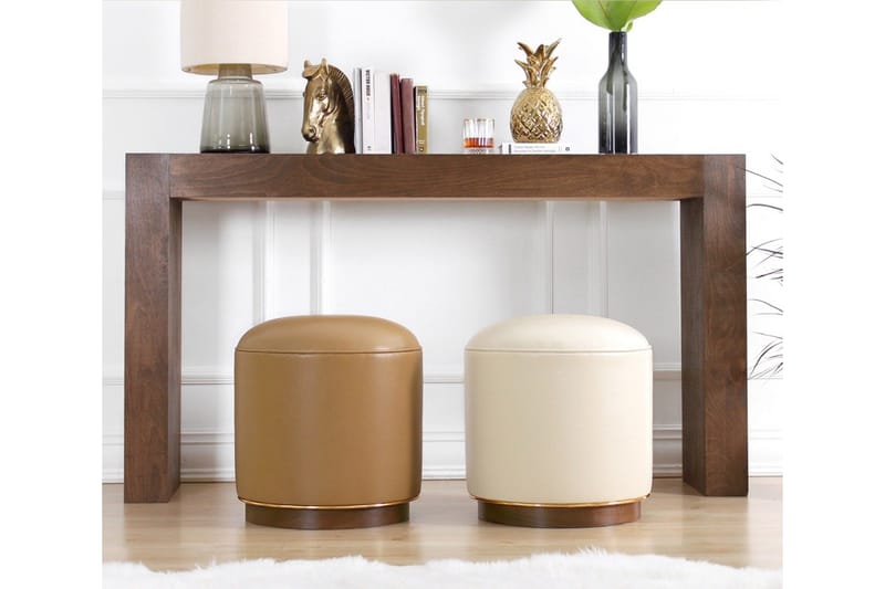 Lackawanna Sittpuff 42 cm - Ljusbeige - Möbler - Vardagsrum - Stolar & sittmöbler - Sittpuff