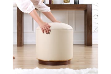 Lackawanna Sittpuff 42 cm - Ljusbeige - Möbler - Vardagsrum - Stolar & sittmöbler - Sittpuff