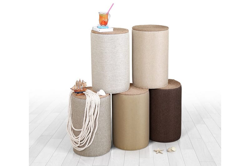 Larada Sittpuff 31 cm - Mörkbeige - Möbler - Vardagsrum - Stolar & sittmöbler - Sittpuff