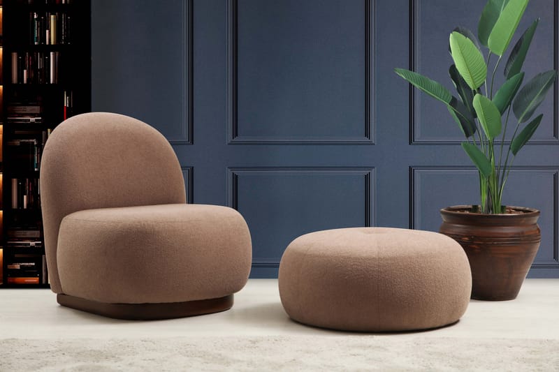 Laval Sittpuff 55 cm Brun - Möbler - Vardagsrum - Stolar & sittmöbler - Sittpuff