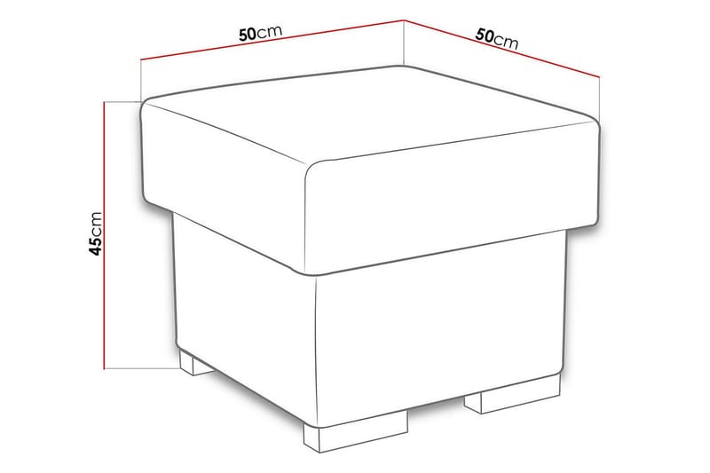 Lavona Fotpall LED-belysning - Brun - Möbler - Vardagsrum - Stolar & sittmöbler - Sittpuff